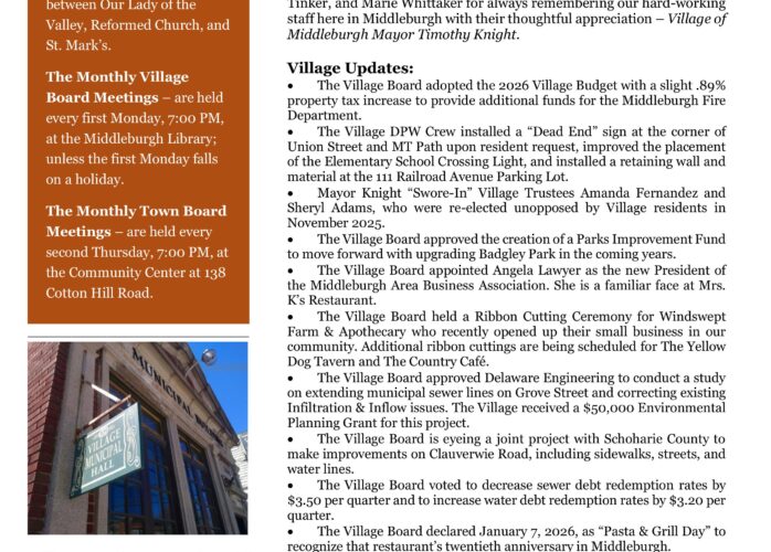 Winter 2026 Newsletter