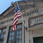 Village Hall American Flag