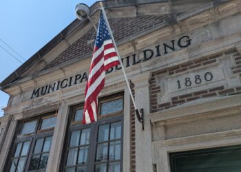 Village Hall American Flag